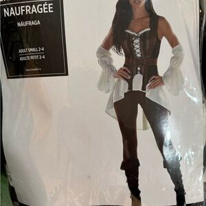 Brown and White Pirate Costume